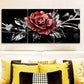 3pcs   Jewel rose Floral Gem  Metal Print Ready to Hang Art