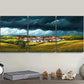 3pcs A little village with red roofs Painting Wall Art Set Canvas Framed 40x60cm - High Quality Print 100% Australian Made Wall Canvas Ready to Hang