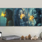 3pcs The woman puffed her smoke Metal Print Ready to Hang Art