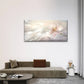 Flowers White Abstract Wall Art Canvas Office Home Room Framed 80x45cm