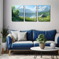 3pcs  Spring, Lake, Snow Mountain, Exquisite  Wall Art Set Canvas Framed 40x60cm - High Quality Print 100% Australian Made Wall Canvas Ready to Hang