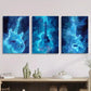 3pcs  Music wave poster, guitar  Metal Print Ready to Hang Art