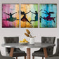 3pcs Abstract Dance Theme Luxury Metal Print Ready to Hang Art