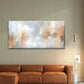 Abstract Orange & White Canvas Office Home Room Framed 80x45cm