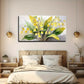 Vibrant Yellow Flowers Wall Art Canvas Office Home Room Framed 80x45cm
