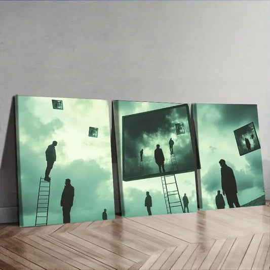 3pcs Surreal film, Strange Wall Art Set Canvas Framed 40x60cm - High Quality Print 100% Australian Made Wall Canvas Ready to Hang