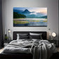 Serene Lake And Mountain Wall Art Canvas Office Home Room Framed 80x45cm