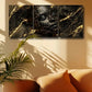 3pcs Split Face with Golden Accents Design Metal Print Ready to Hang Art