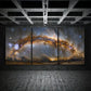 3pcs Milky Way Golden Blue Green Metal Print Ready to Hang Art