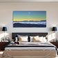 Moonlit Beach & Mountain Lands Wall Art Canvas Office Home Room Framed 80x45cm