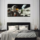 Astronauts Drinking On The Moon Wall Art Canvas Office Home Room Framed 80x45cm