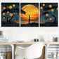 3pcs Fantasy Moonlight Charm Canvas Painting Metal Print Ready to Hang Art