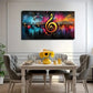 Smooth Lines Musical Notes Wall Art Canvas Office Home Room Framed 120x60cm