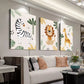 3pcs Creative Elegant Jungle Animal Artwork   Wall Art Set Canvas Framed 40x60cm - High Quality Print 100% Australian Made Wall Canvas Ready to Hang