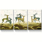 3pcs Bird and Deer Abstract Artwork Metal Print Ready to Hang Art