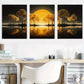 3pcs Featuring Sunset Scenery And Sunset Prints Wall Art Set Canvas Framed 40x60cm - High Quality Print 100% Australian Made Wall Canvas Ready to Hang