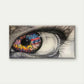 Urban Eye with Graffiti Iris Wall Art Canvas Office Home Room Framed 120x60cm