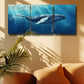 3pcs Humpback Whale Triptych Metal Print Ready to Hang Art