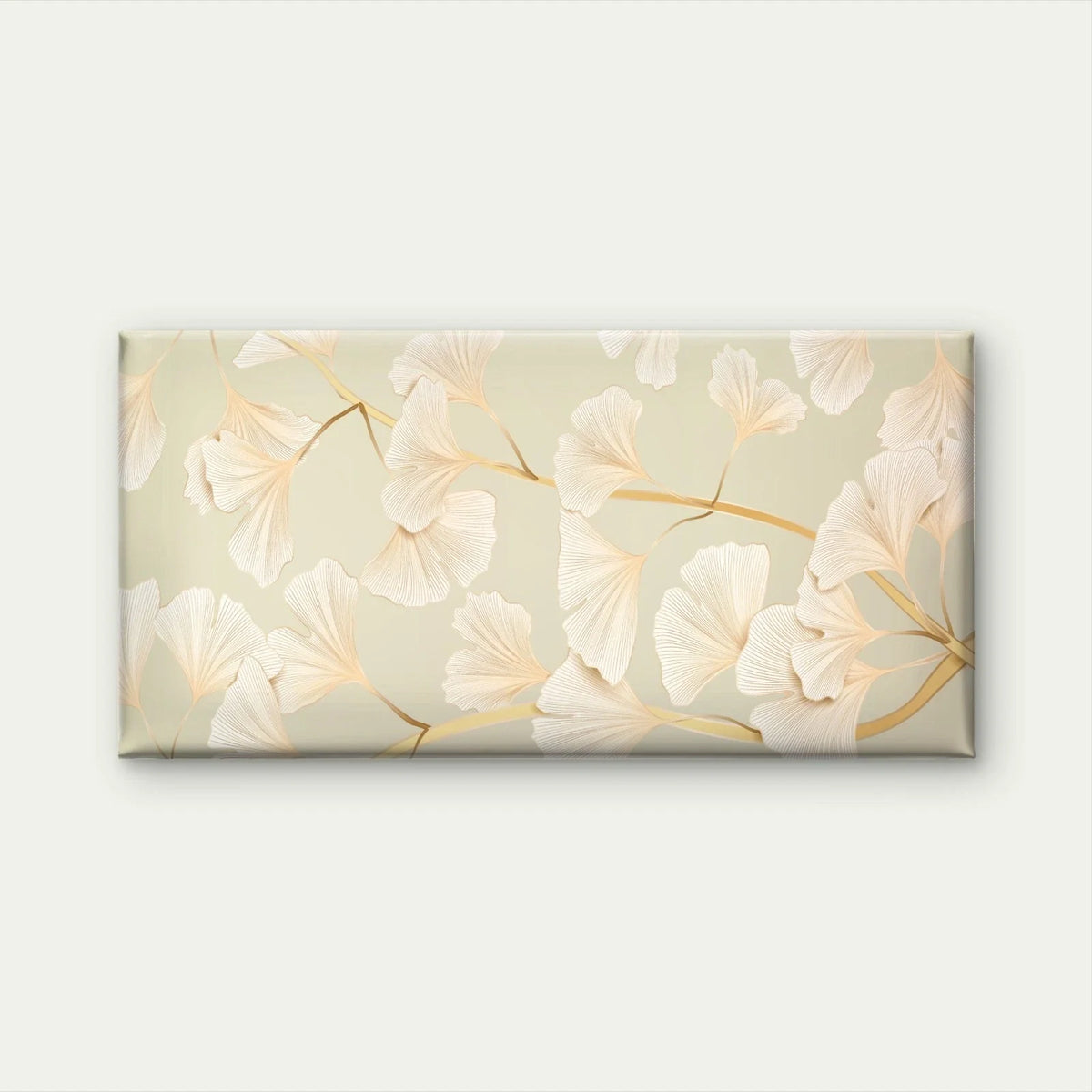 Busy Ginkgo Pattern Life Wall Art Canvas Office Home Room Framed 120x60cm