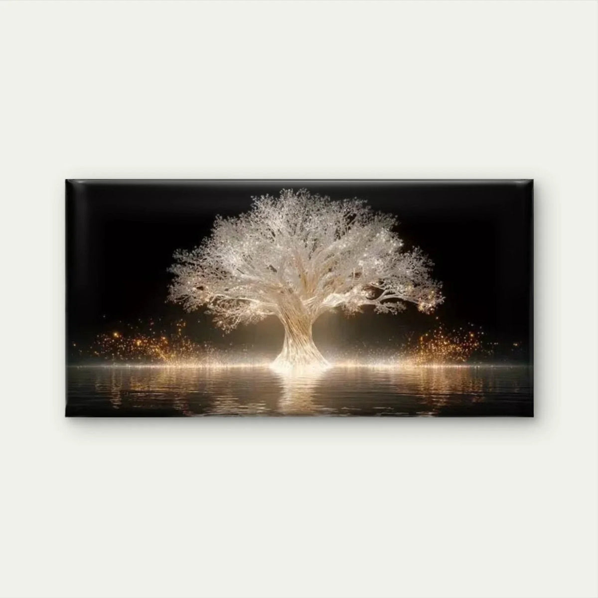The Tree of Light Wall Art Canvas Office Home Room Framed 120x60cm