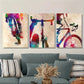 3pcs Cyclist enthusiasts, cycling sports posters, Metal Print Ready to Hang Art
