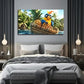 Parrot Delivering Perfect Wall Art Canvas Office Home Room Framed 80x45cm