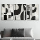 3pcs Black and White Abstract Metal Print Ready to Hang Art