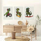 3pcs Playroom Surf Skateboards Metal Print Ready to Hang Art