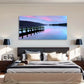 Scenic Lake District Evening Wall Art Canvas Office Home Room Framed 80x45cm