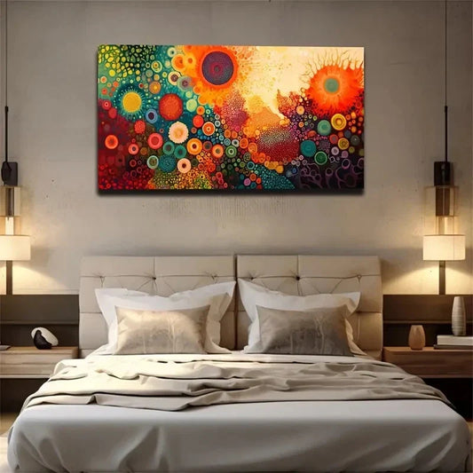 Bohemian Modern Landscape Wall Art Canvas Office Home Room Framed 120x60cm