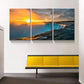 3pcs  Green Niagara Falls Cliff Waterfall Metal Print Ready to Hang Art