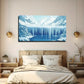 Arctic Ice Lake Scene Modern Wall Art Canvas Office Home Room Framed 120x60cm