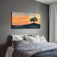 Orange Yellow Sky With A Lush Wall Art Canvas Office Home Room Framed 120x60cm