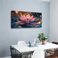 Vibrant Pink And Purple Lotus Wall Art Canvas Office Home Room Framed 120x60cm