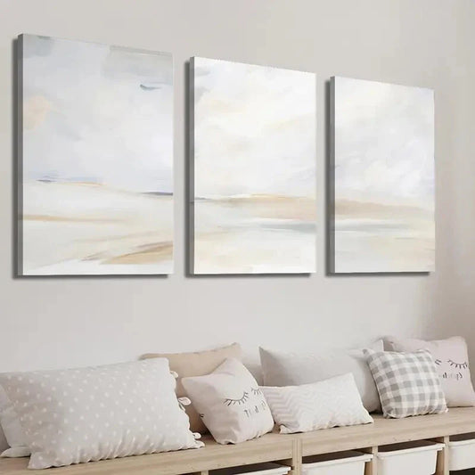 3pcs Abstract Watercolor Style Wall Art Set Canvas Framed 40x60cm - High Quality Print 100% Australian Made Wall Canvas Ready to Hang
