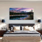 Wooden Mountain Reflection Tree Wall Art Canvas Office Home Room Framed 120x60cm