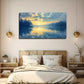 Sunrise Lake Reflection Wall Art Canvas Office Home Room Framed 120x60cm