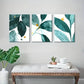 3pcs Green Leaves Abstract Botanical  Metal Print Ready to Hang Art