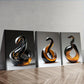 3pcs Snake glass sculpture  Wall Art Set Canvas Framed 40x60cm - High Quality Print 100% Australian Made Wall Canvas Ready to Hang