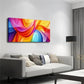 Colorful Geometric Design Pink Wall Art Canvas Office Home Room Framed 80x45cm