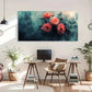 Dark Backdrop Showcasing Roses Wall Art Canvas Office Home Room Framed 80x45cm