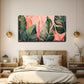 Green Banana Leave Wall Art Canvas Office Home Room Framed 80x45cm