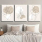 3pcs Colorful Geometric Shapes Human Body Line Metal Print Ready to Hang Art