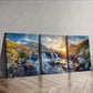 3pcs  Scottish Highlands Sunset Landscape Wall Art Set Canvas Framed 40x60cm - High Quality Print 100% Australian Made Wall Canvas Ready to Hang