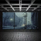 3pcs City in Fog At Night  Canvas Framed 40x60cm - High Quality Print 100% Australian Made Wall Canvas Ready to Hang
