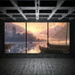 3pcs Scenic Lake and Castle Sunset Metal Print Ready to Hang Art