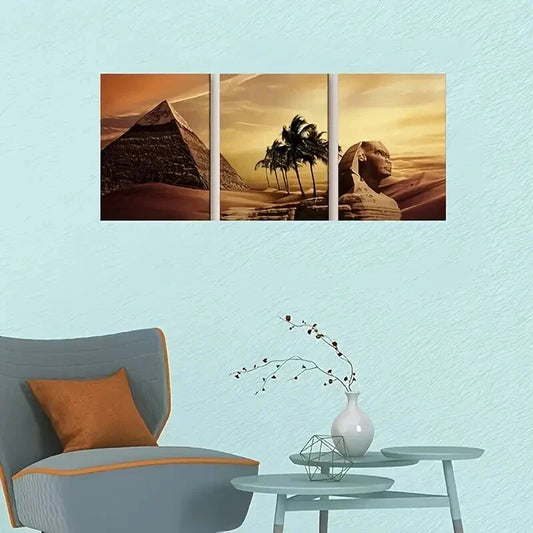 3pcs  Ancient Egypt Secrets  Metal Print Ready to Hang Art