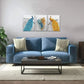 3pcs Peacock and Golden Abstract Animal Metal Print Ready to Hang Art