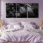 3pcs Black Panther Dramatic Wildlife Metal Print Ready to Hang Art