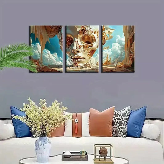 3pcs surreal Triptych Canvas Framed 40x60cm - High Quality Print 100% Australian Made Wall Canvas Ready to Hang
